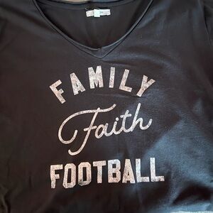 Maurices Black Family Faith Football Women’s Tee